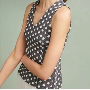 Maeve by Anthropologie Knit Polka Dot Top